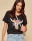 Floral Skull Graphic Tee