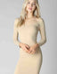 3/4 Sleeve Scoop Neck Dress