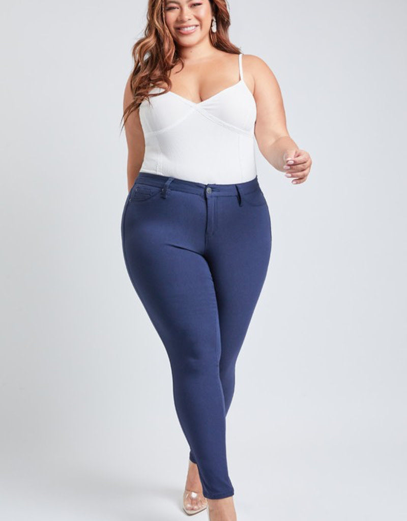 Mid Rise Hyperstretch Skinny Curvy -Navy