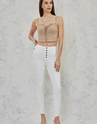 Greyson Ultra High Rise Super Skinny - White