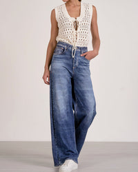 Weekend Blues Wide Leg Sweat Pants