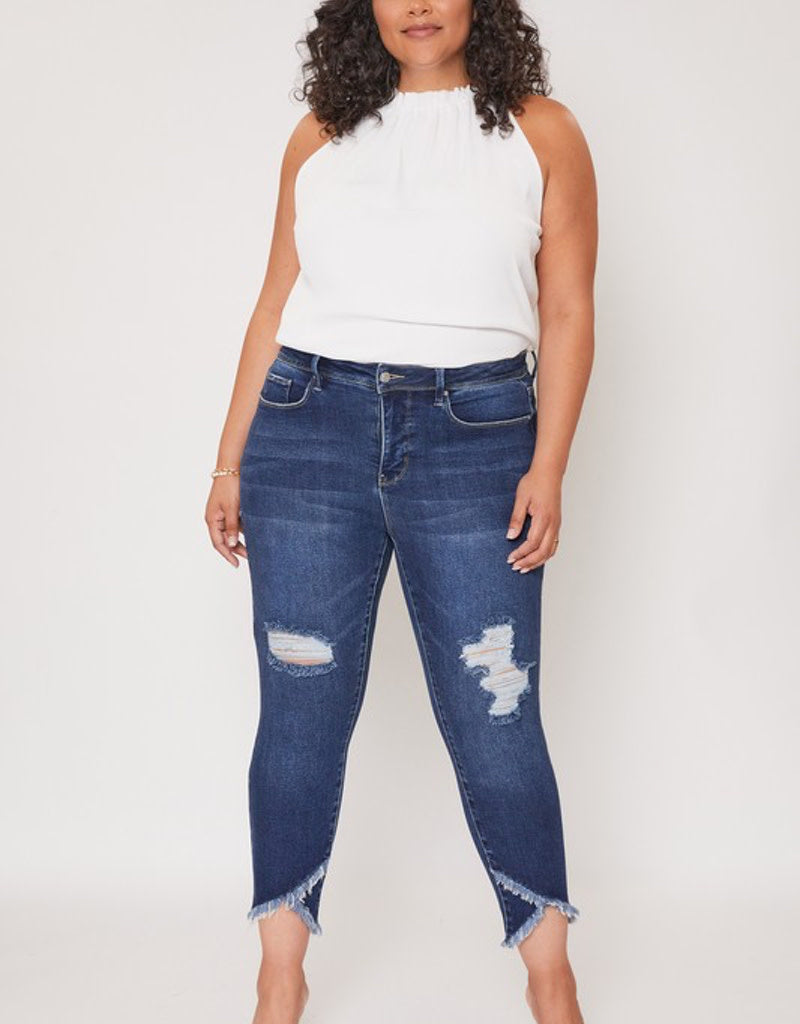 Missy Vintage Tulip Hem - Dark Indigo