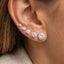 Graduated Cz Round Stud Earrings 5 Pair Set: G