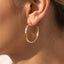 18K Gold Dipped Hammered Small Hoop Earrings: GD