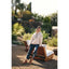 Cozy Cabin Gingham Trim Sherpa Fleece Half-Zip Pullover: CREAM