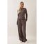 Weekend Drift Striped Lounge Set: Brown