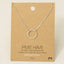 Gold Dipped Circle Cutout Pendant Necklace: G