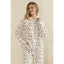 Cozy Holiday Print Lounge Hoodie: White Combo