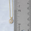 Gold Dipped Cz Oval Bezel Pendant Ball Chain Necklace: GOLD