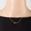Gold Dipped Pave Thin Cross Pendant Necklace: GOLD