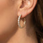 Bezel Set Cz Hoop Earrings: G