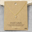 18K Gold Dipped Baguette Cz Cross Necklace: G