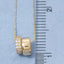 Gold Dipped Cz Double Hoop Pendants Necklace: GOLD