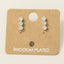 Gold Dipped Cz Triple Stud Bar Stud Earrings: G