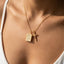 Gold Dipped Crucifix And Bible Locket Pendant Necklace: GD