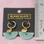 Gold Dipped Half Moon Stone Hoop Earrings: AZ