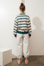 Retro Striped Crew Neck Sweatshirt