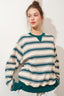 Retro Striped Crew Neck Sweatshirt