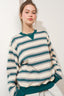 Retro Striped Crew Neck Sweatshirt