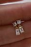 Lainey Rectangle Drop Stud