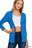 Snap Cardigan 3/4 Sleeve - Ocean Blue