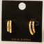 Gold Dipped Double Layered Hoop Earrings: GOLD