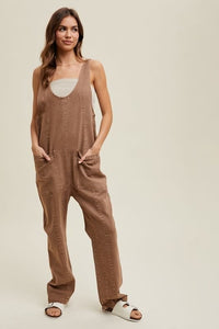 Cotton Denim Overall - Mocha