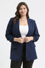 Curvy Ruched 3/4 Sleeve Blazer