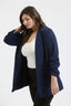 Curvy Ruched 3/4 Sleeve Blazer