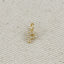 18k Gold filled  Micro CZ Initial Letter Charm