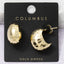 Gold Dipped Hammered Dome Huggie Hoop Earrings: GOLD