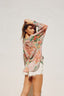 Flower Patch Smocked Neckline Flowy Blouse - Garden