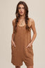 Scooped Neck Soft Knit Romper - Butter Scotch