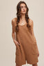 Scooped Neck Soft Knit Romper - Butter Scotch