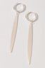 Skinny Bar Drop Huggie Hoops