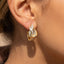 Baguette Cz Twisted Knot Hoop Earrings: G