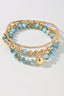 6mm Glass Bead 3pc Bracelet Set