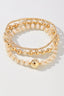 6mm Glass Bead 3pc Bracelet Set