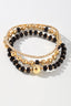 6mm Glass Bead 3pc Bracelet Set