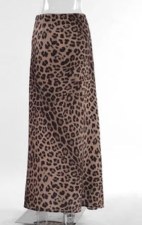 Leopard Print Maxi Skirt