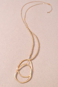 Chain Oval Long Necklace