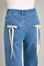 High Waist Straight Leg Bow Detail Denim