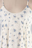 Floral Print Spaghetti Strap Tiered Midi Dress - Cream