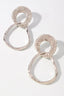Metal Rhinestone Drop Earrings
