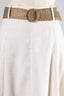 Belted Flare Skirt - Oatmeal