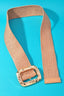 Metal Square Buckle Woven Belt