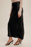 Crinkle Textured Maxi Skirt - Black
