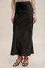 Crinkle Textured Maxi Skirt - Black