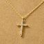 Cz Cross Pendant Necklace: G