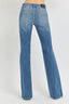 Mila Mid Rise Flare Raw Cut Hem Jeans